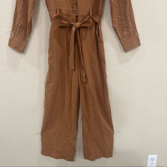 Anthropologie Greylin One Piece Jumpsuit Womens Brown Sz L Boho Party Preppy EUC - Picture 2 of 12